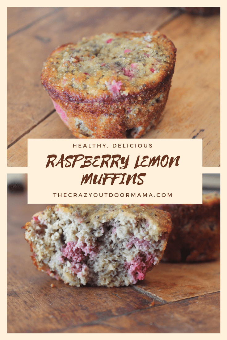 Healthy Raspberry Lemon muffins! No dairy, sugar or gluten. Gluten free raspberry muffins!