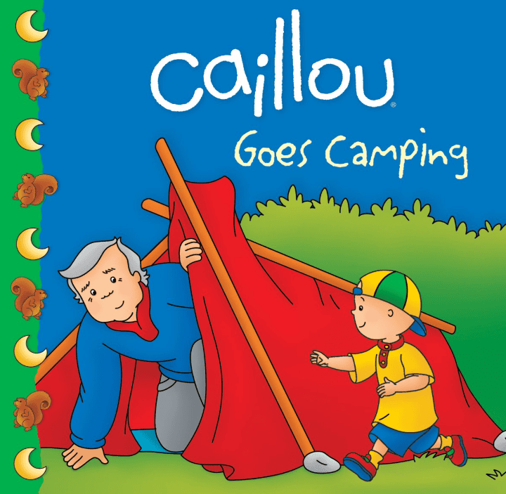 Caillou Goes Camping lift-the-flap book cover