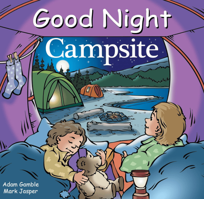 Goodnight Campsite book cover - bedtime camping book for toddlers