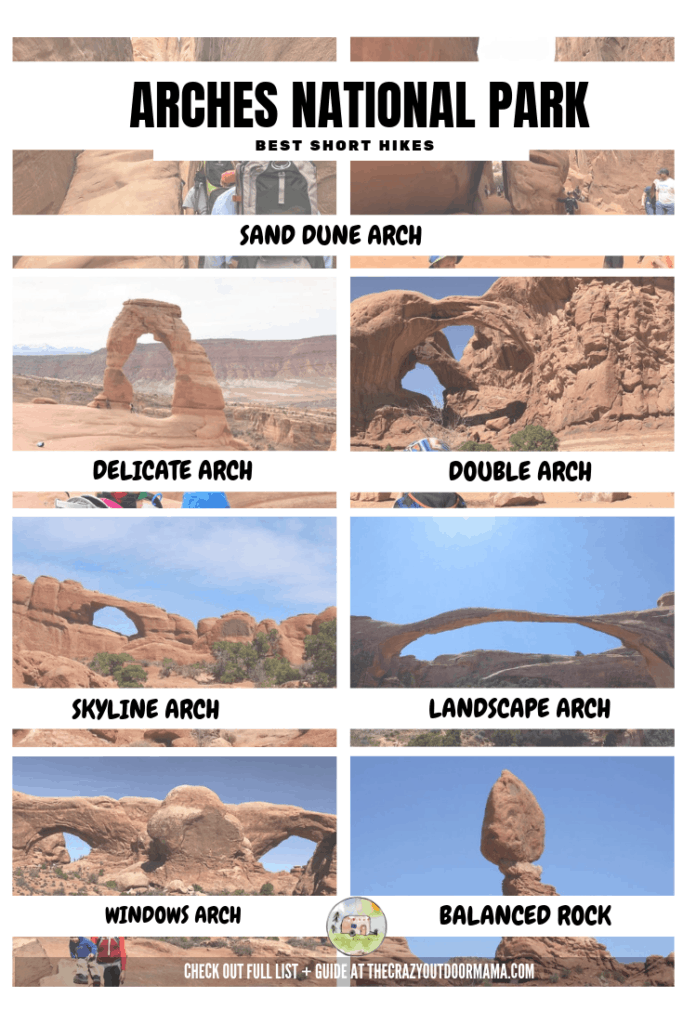 best hikes in arches national park for families and kids that are short and beautiful