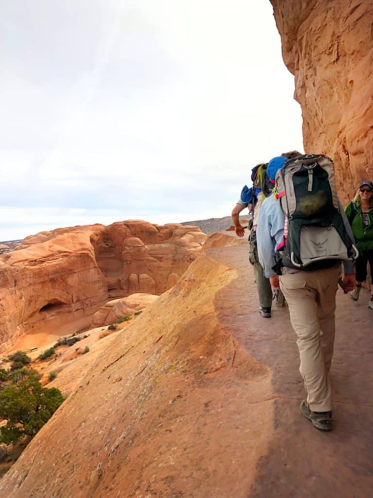 Delicate Arch in Arches National Park with kids