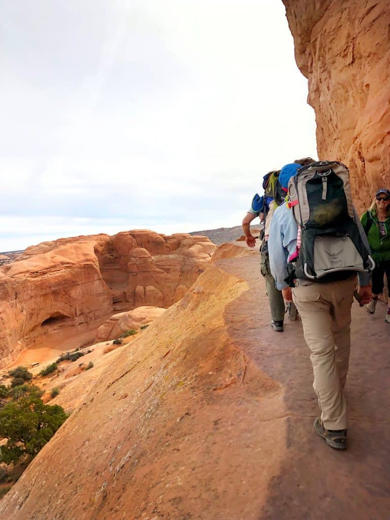 Delicate Arch in Arches National Park with kids