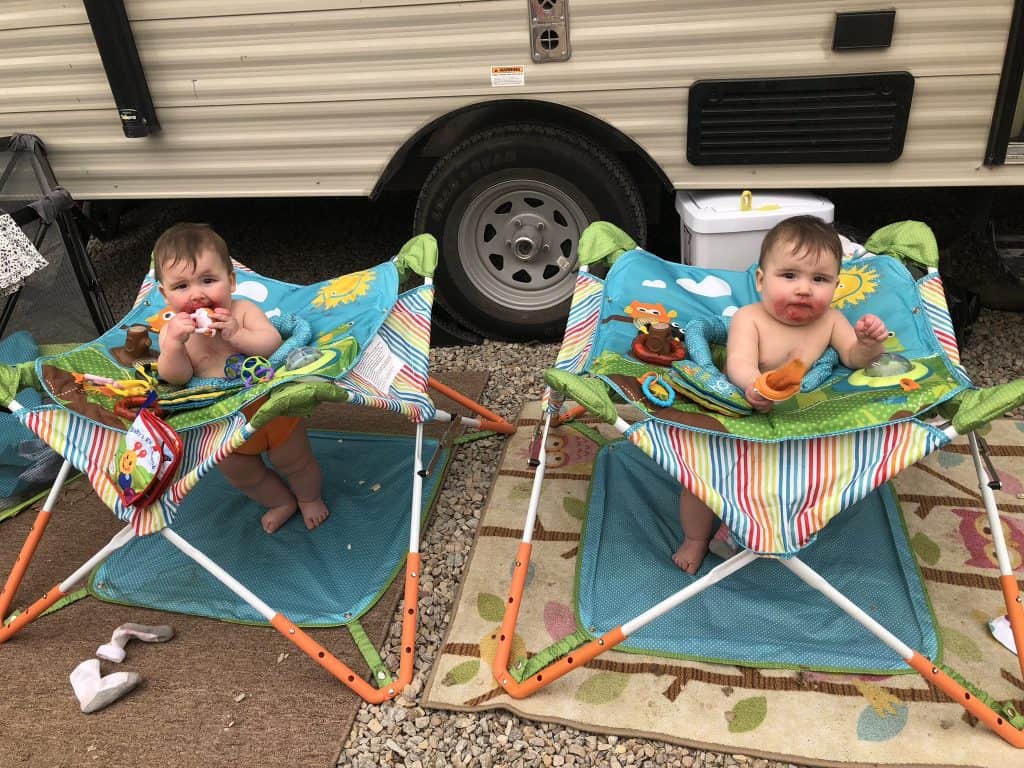 how to camp with babies and keep them entertained