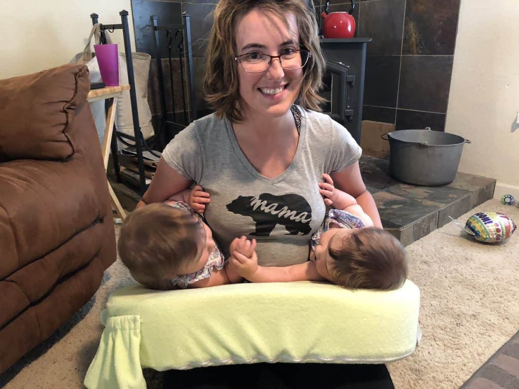 using the my breast friend pillow for nursing twins