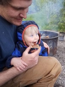 food to bring when camping with kids - smores!