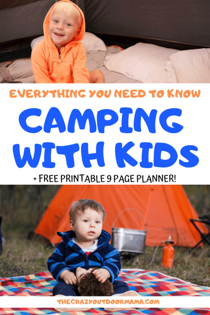 find out what you need to camp with your kids including a packing list, meal plan and fun camp games and activities!