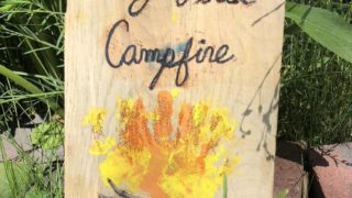 Hand Print Campfire Craft - A Camping Keepsake!
