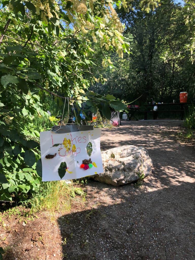 how to make a campsite sign with your kids