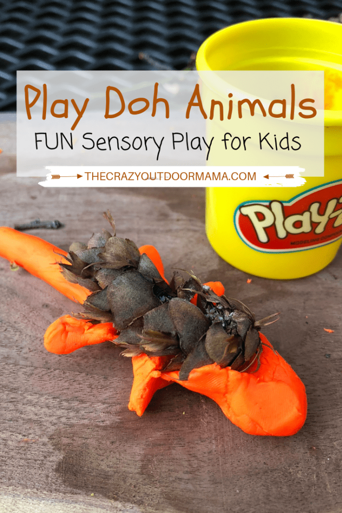 If you are looking for fun sensory activities for preschoolers or toddlers, try this play doh animal creation with nature items! It's a perfect craft to do outside with the kids, and the sensory aspect will be fun and challenging! This is such an easy sensory activity to introduce, as most kids already love play-doh! This play doh craft will be sure to keep kids busy for awhile!