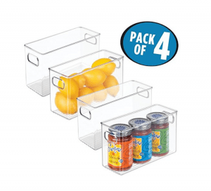 rv refrigerator organizing ideas with bins