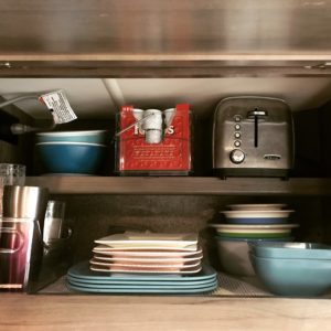 how to declutter rv counterspace