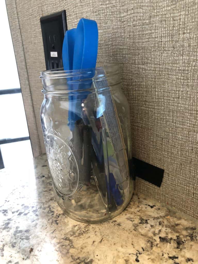 using velcro to organize travel trailer