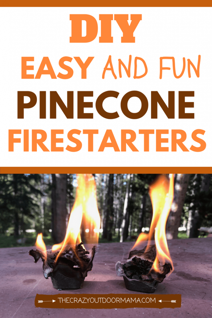 If you're going camping, make a campfire quick with these easy homemade pinecone firestarters! These DIY firestarters are easy and cheap to make, and use an egg carton, pinecones, and some wax!  Learn how to make these fun firestarters for use at camp or even your woodstove or fireplace!