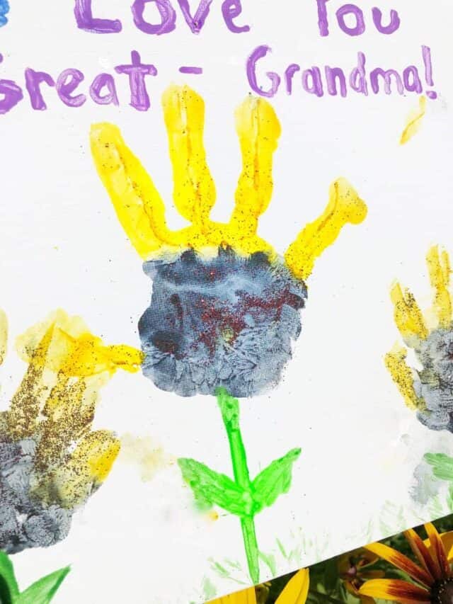 DIY Cute Sunflower Handprint Craft for Kids  Story