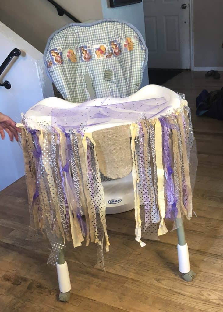DIY CUTE Shabby Chic Highchair Banner Tutorial for Baby's First