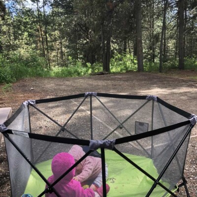 how to keep babies safe while camping and entertained