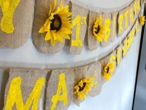 diy first birthday banner idea