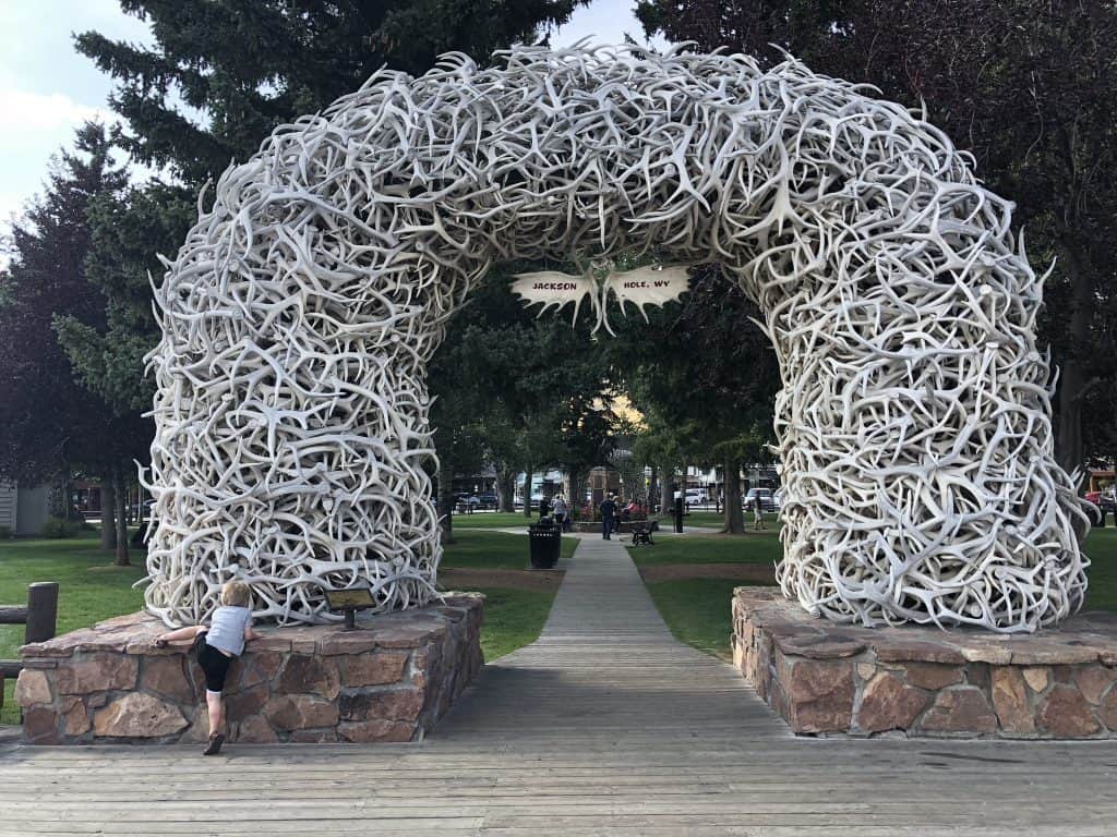 antler arches jackson wy with kids