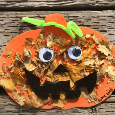 easy autumn kids craft with leaves