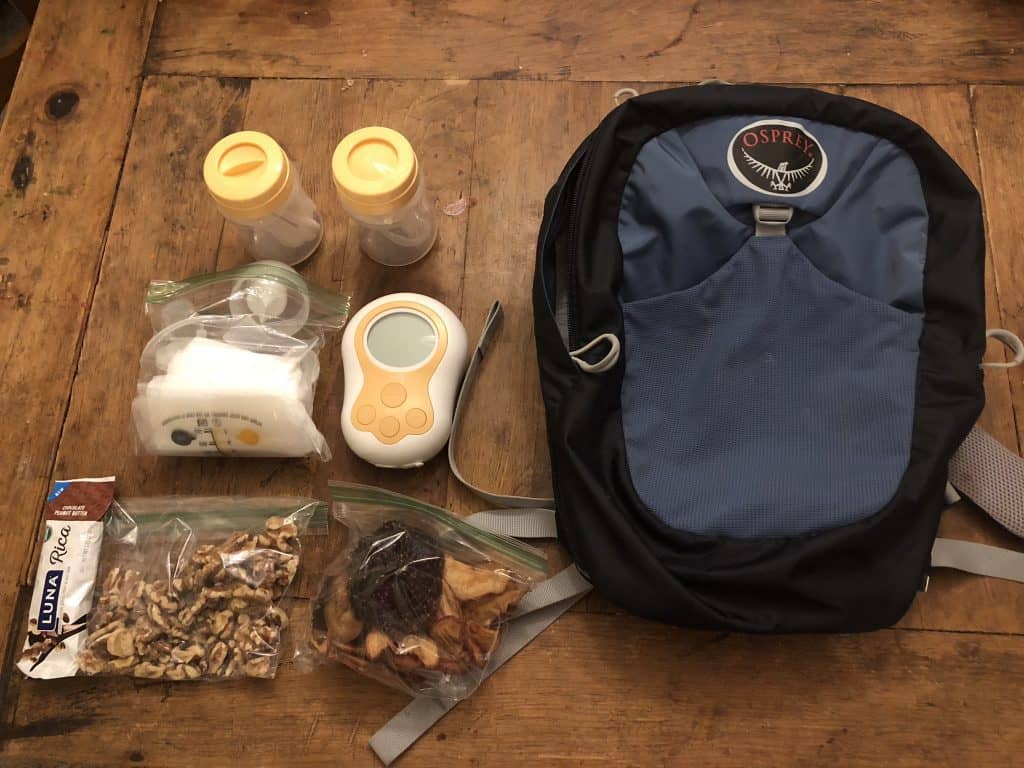 what to bring hiking if pumping or breastfeeding