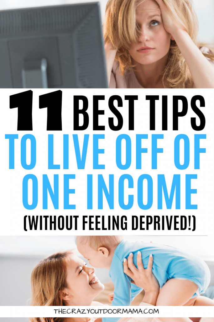 Transitioning to becoming a stay at home mom living on one income can be pretty intimidating! Believe it or not, our family of five has been surviving on one income for years now... and here's how we did it! It's all about knowing your budget and, if possible, making that stay at home mom side hustle for extra cash! Check out these tips to live off of one income, especially if you're transitioning from being a working mom!