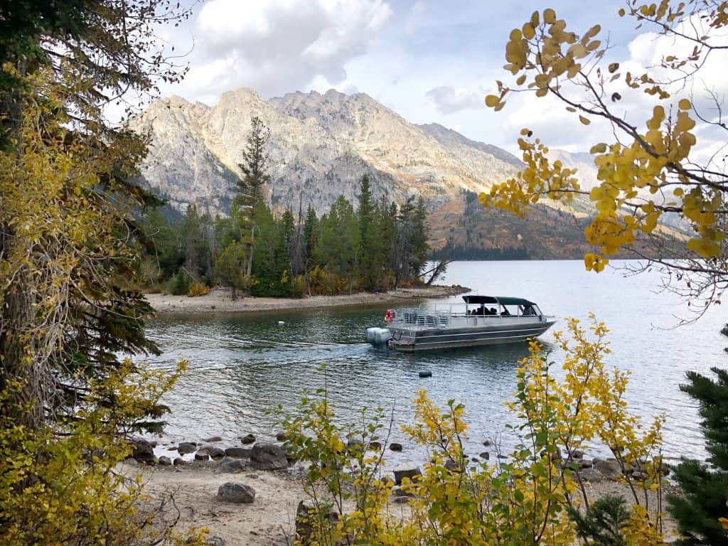 jenny lake boat shuttle for family grand teton national park