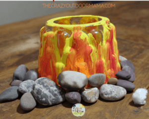 glowing campfire craft