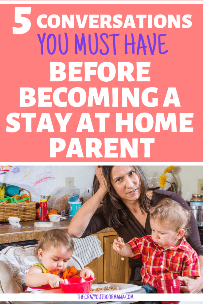 When you make the choice to live on one income and become a stay at home mom, the benefits for the family are awesome... but it can feel pretty hard to survive on one income first! check out the convos to have before making the dive to stay at home!
