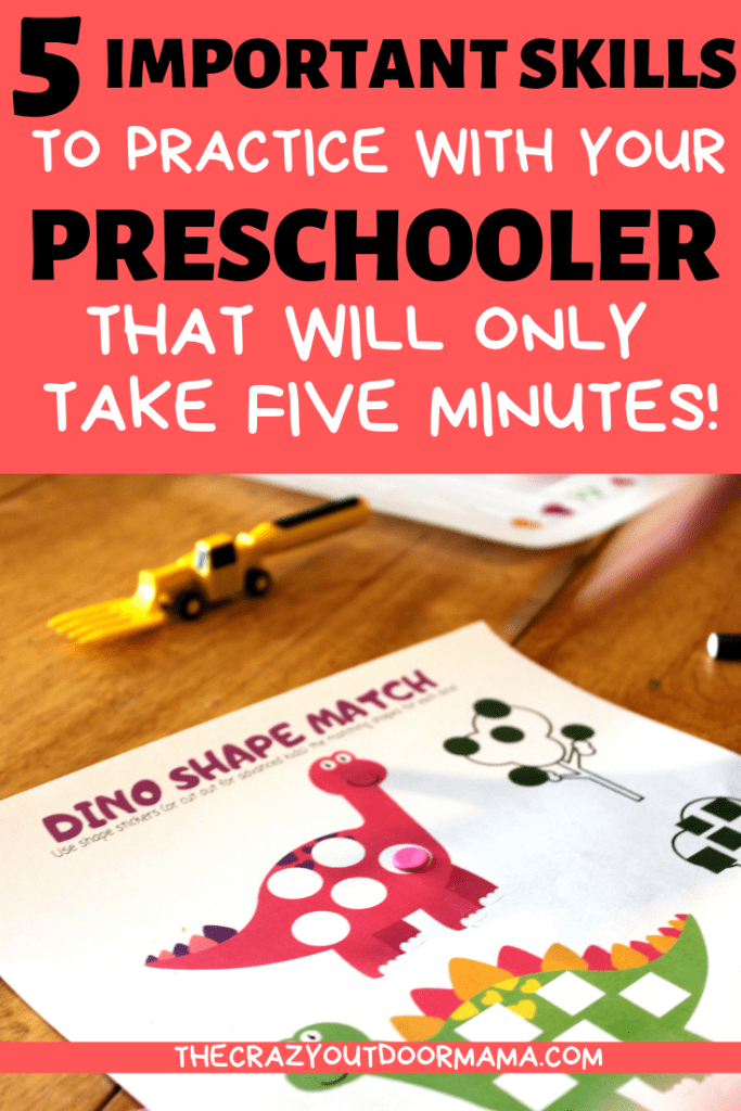 These 5 preschool activities are perfect for 3 year olds just entering school! Practice important skills like name practice, cutting, tracing, lacing and matching with hands on fun that will help develop fine motor and sensory skills too!