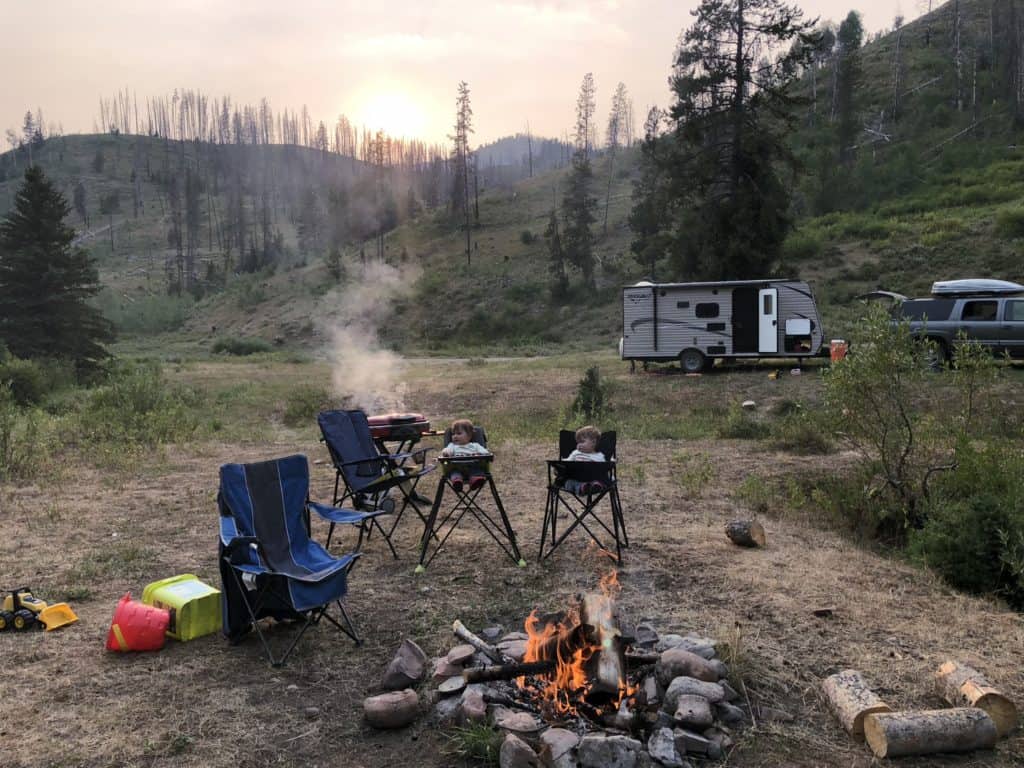 set up camp during the day with toddlers