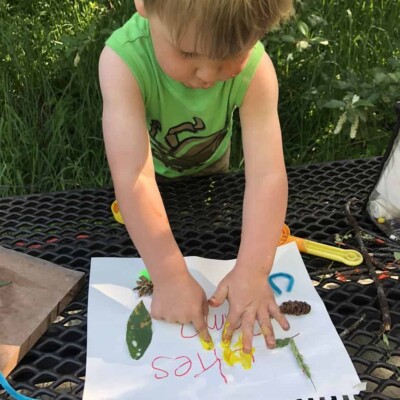 campsite sign fun activity for toddler around camp