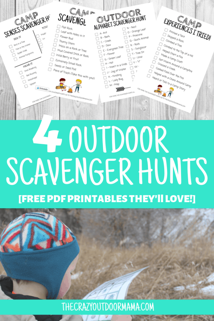 4 pdf scavenger hunts for kids camp