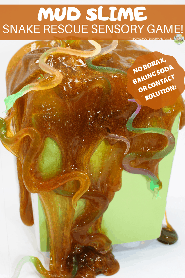 No Borax or Contact Solution Slime Recipe + Snake Rescue Sensory Game!