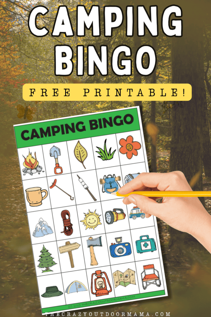 CAMPING BINGO PRINTABLE FREE FOR KIDS
