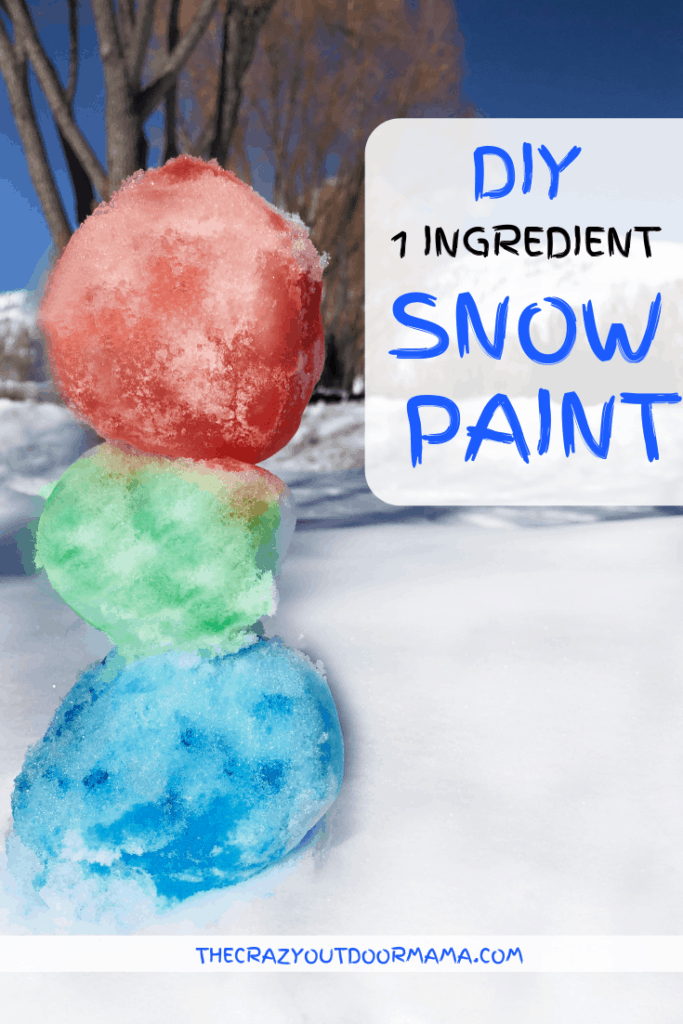 Snow paint for kid with food dye