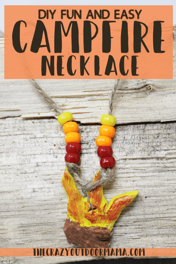 campfire craft camping necklace for kids