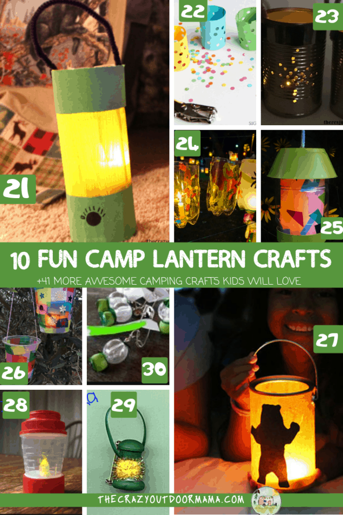 10 bricolages de lanterne de camping amusants pour les enfants et 41 autres bricolages de camp pour les enfants d'âge préscolaire