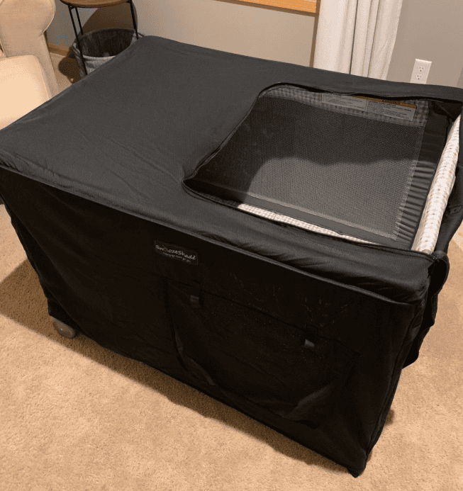 pack n play for making camping warmer for baby sleep