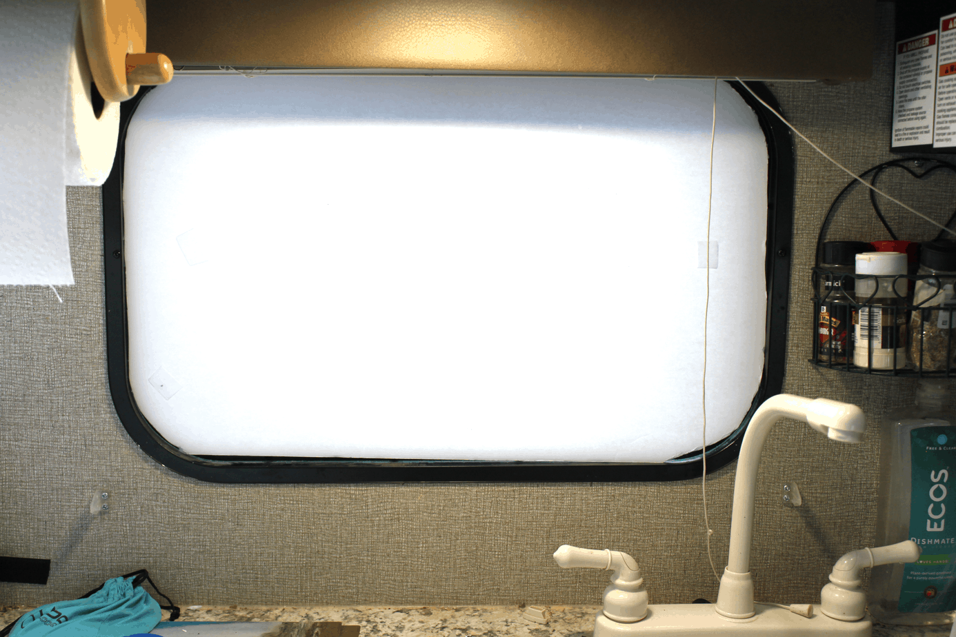 make sure your rv window blackout shade fits before moving onto material