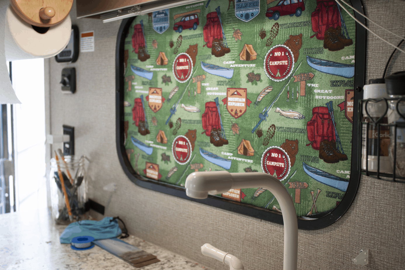 How To Diy Rv Blackout Window Covers For Your Rv Or Camper No Sewing Involved The Crazy Outdoor Mama