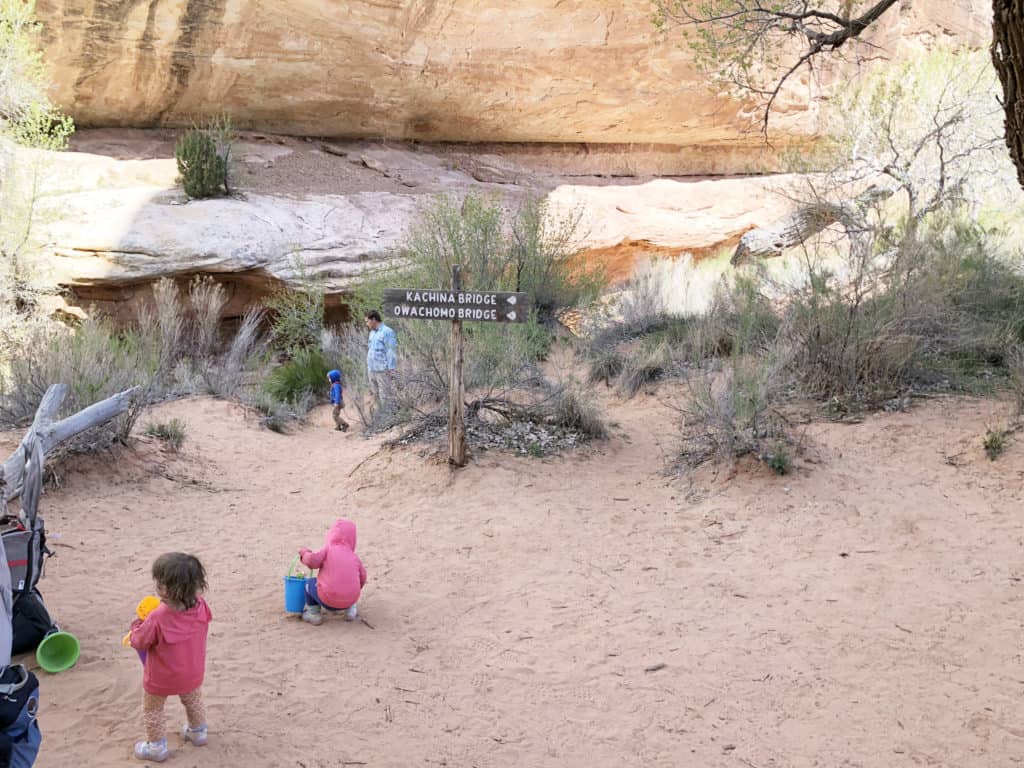 kids in natural land bridges utah