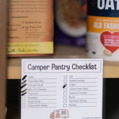 printable pantry food checklist for camper