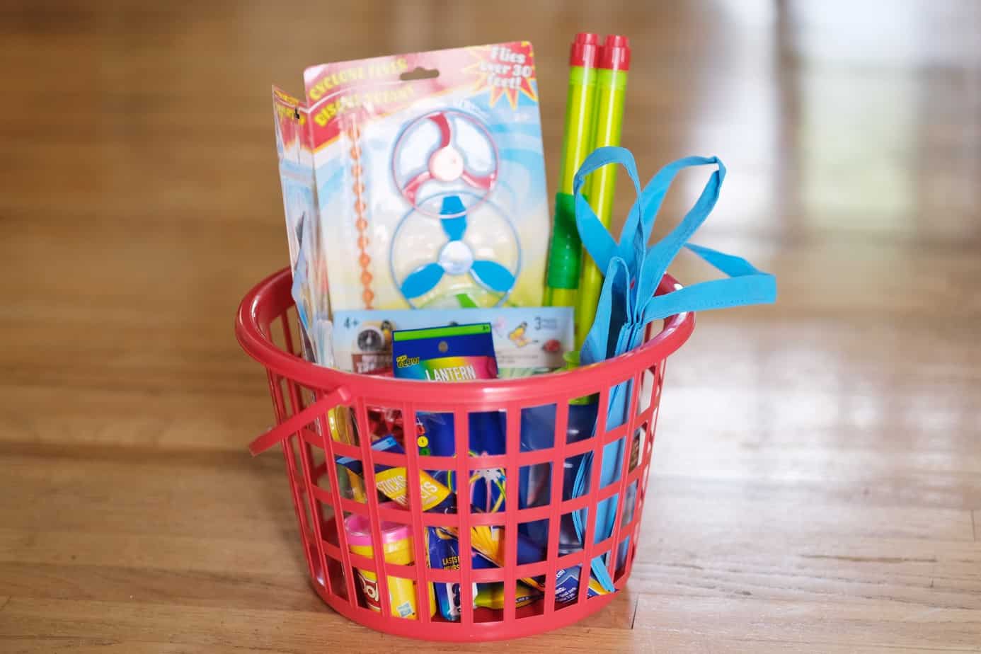 The Ultimate Kids Camping Activity Basket (from the Dollar Store