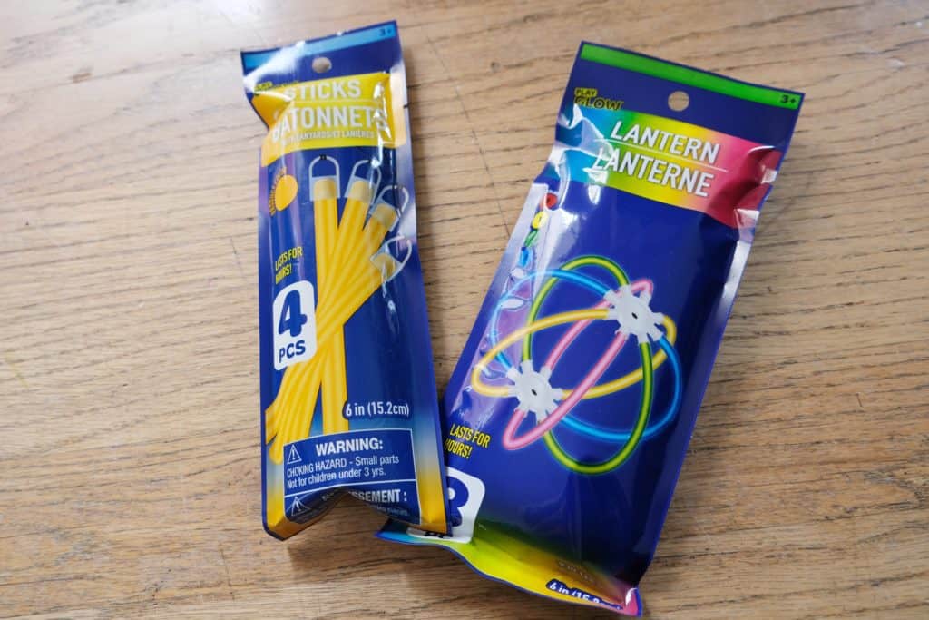 fun night camping glowsticks for kids dollar store ideas