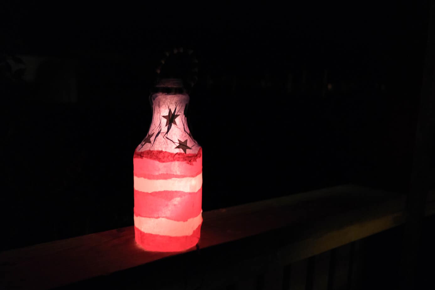 glowing lantern craft for 4th of july