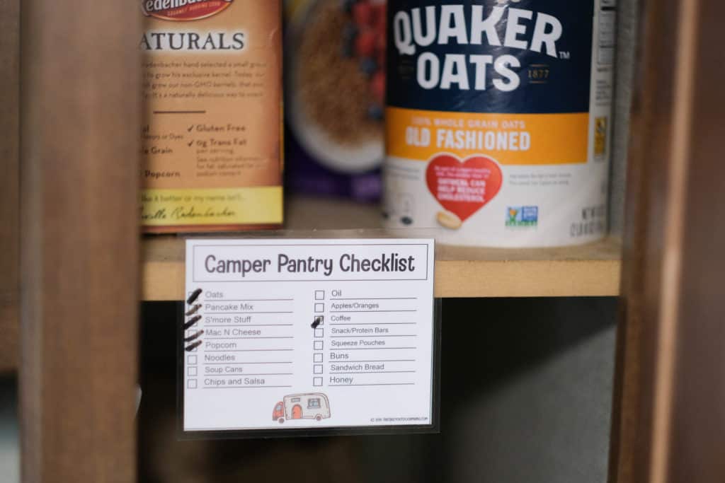 printable pantry food checklist for camper