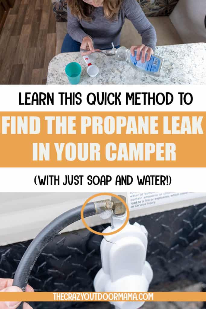 how to use soap and water for propane leaks