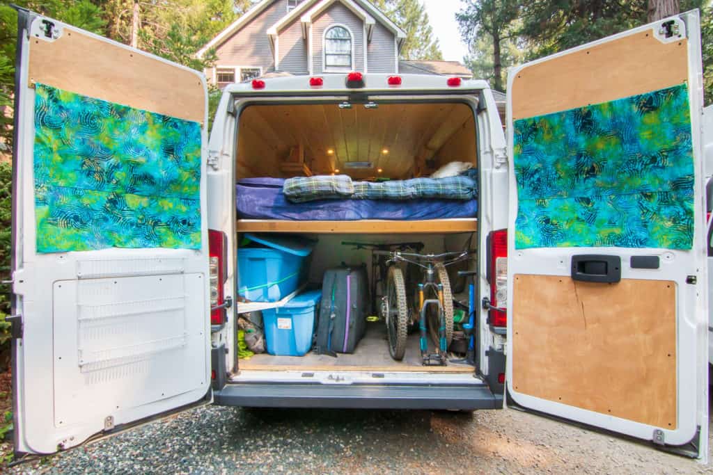 custom van with internal bike and gear storage josh phelps