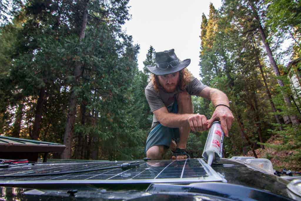 solar addition on custom van build