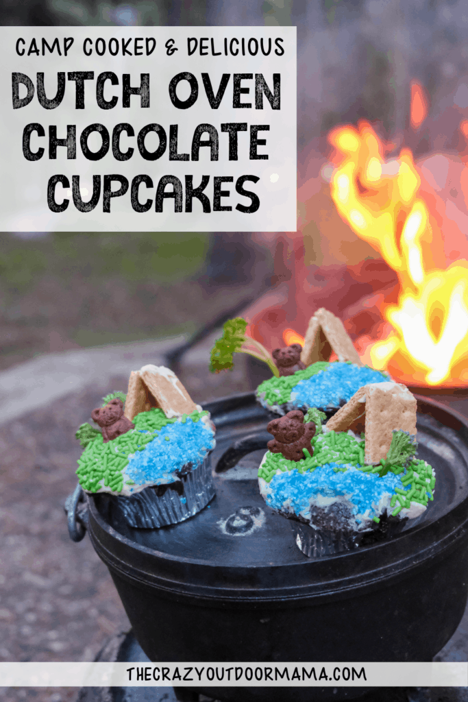 camping dessert dutch oven cupcakes